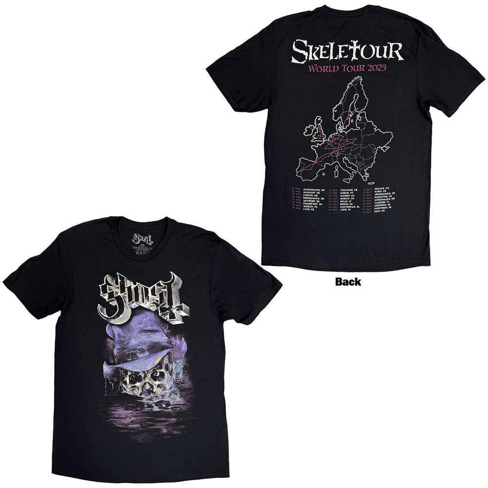 Ghost Unisex T-Shirt: Skeletour '25 Tour Dates