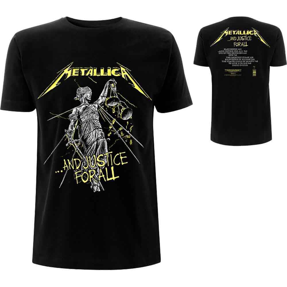 Metallica Unisex T-Shirt: And Justice For All Tracks