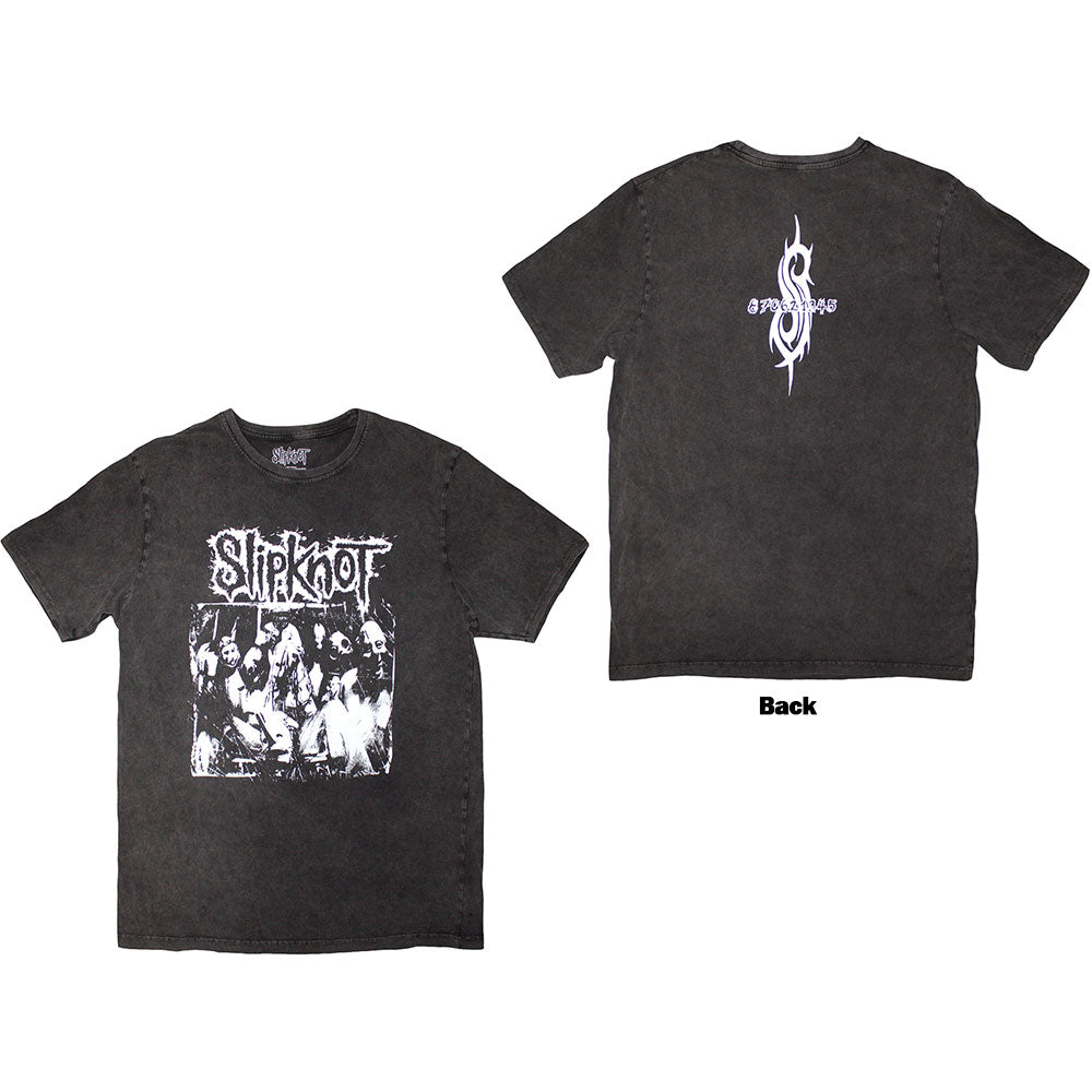 Slipknot Unisex Stone Wash T-Shirt: Album Slipknot
